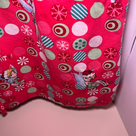 Vintage Disney Fairies Tinkerbell Christmas Scrub Top Size Large - Picture 5 of 7